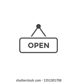 Open sign graphic design template vector isolated illustration