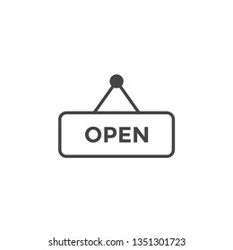 Open sign graphic design template vector isolated illustration