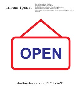 open sign icon