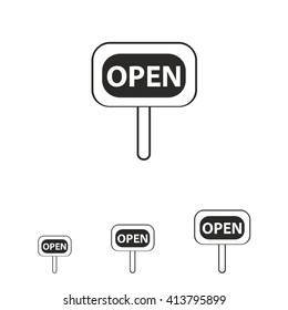 Open sign icon