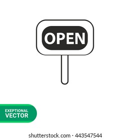 Open sign icon