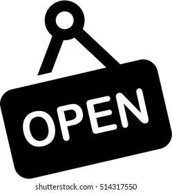 Open sign icon