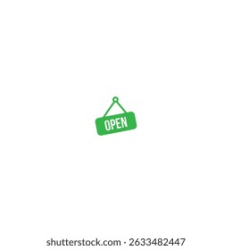 Open sign icon flat vector design