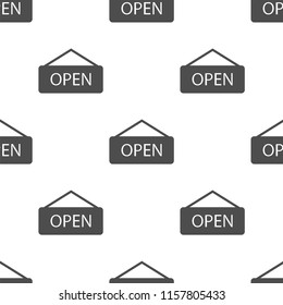 open sign icon illustration vector, for web and mobile design seamless pattern