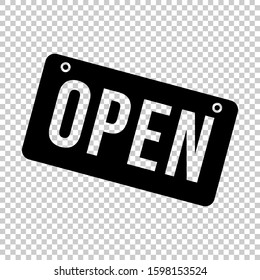 open sign icon symbol flat vector