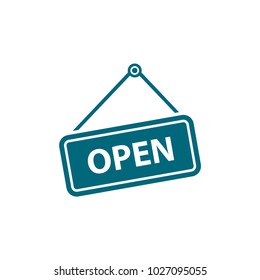 open sign icon in trendy flat style 