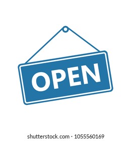 open sign icon in trendy flat style
