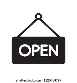 Open sign icon. Trendy Open sign logo concept on white background from museum collection. Suitable for use on web apps, mobile apps and print media.