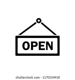 open sign icon vector