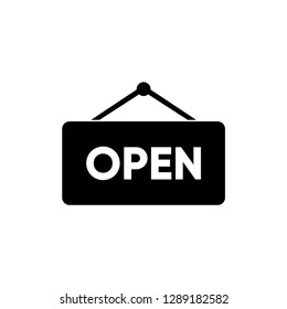 Open sign icon vector