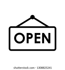 open sign icon vector