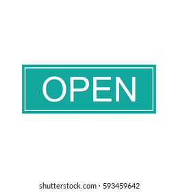 Open sign icon vector