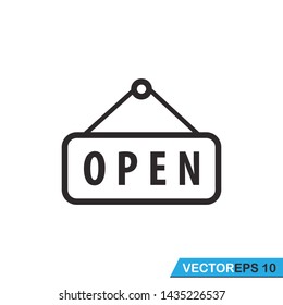open sign icon vector design illustration