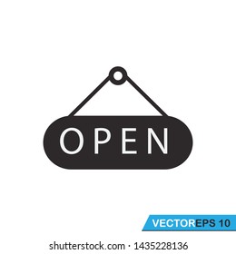 open sign icon vector design illustration