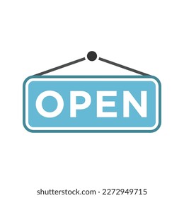 Open Sign Icon Vector Design Template