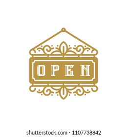 open sign icon vector illustration