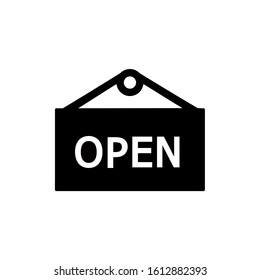 Open sign icon, vector illustration. Flat design style. vector open sign icon illustration isolated on white background, open sign icon Eps10. closed sign icons graphic design vector symbols.
