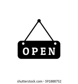 open sign icon vector illustration