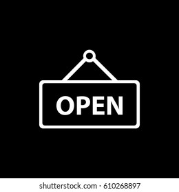 Open sign icon vector illustration