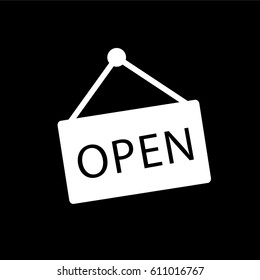 open sign icon vector illustration