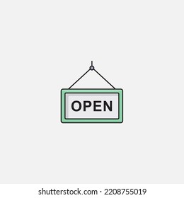 Open sign icon sign vector,Symbol, logo illustration for web and mobile