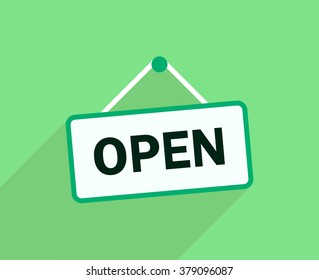 Open sign illustration