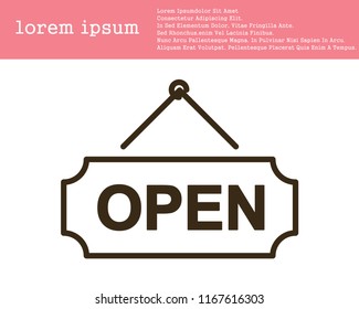 open sign line icon