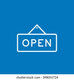 Open sign line icon. Stock Vector