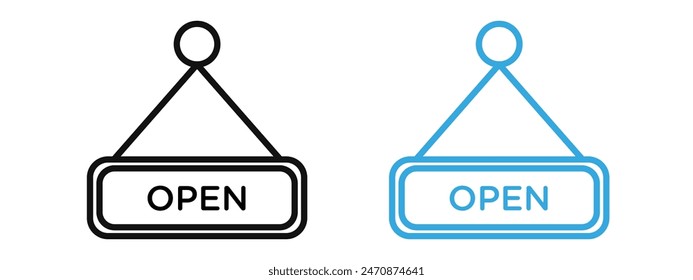 Open sign mark in filled style