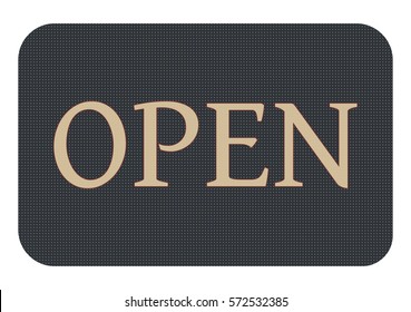 Open sign on dark background