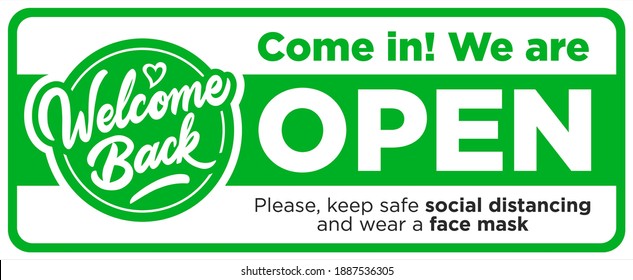 Open Sign On Front Door Come Stock Vector (Royalty Free) 1737205574 ...