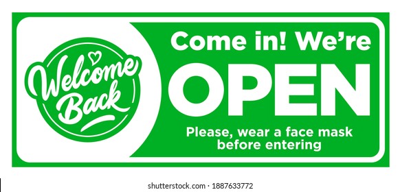 Open Sign On Front Door Come Stock Vector (Royalty Free) 1737205574 ...