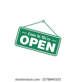 Open Sign for Store Icon Template