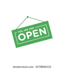 Open Sign for Store Icon Template