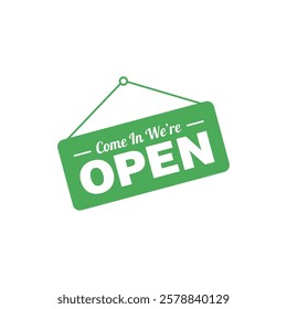 Open Sign for Store Icon Template