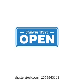 Open Sign for Store Icon Template