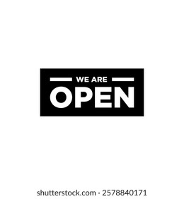 Open Sign for Store Icon Template