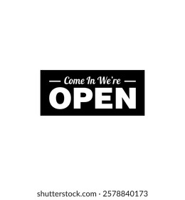 Open Sign for Store Icon Template