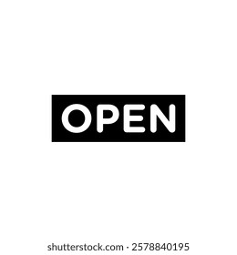 Open Sign for Store Icon Template