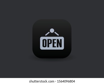 Open Sign - Vector App Icon