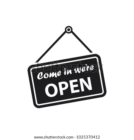 open sign vector icon in trendy flat style 