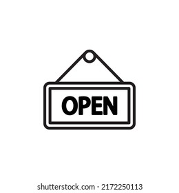 open sign vector icon. welcome visitors