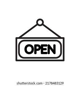 open sign vector icon. welcome visitors