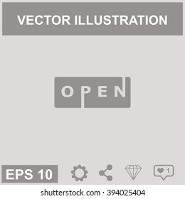 Open Sign Vector Lettering.