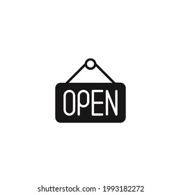 open sign in window icon vector on a white background