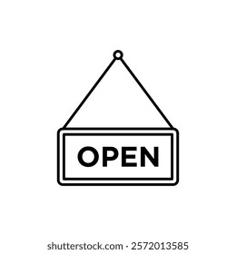 Open sign in yellow color