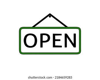 OPEN signboard with simple design