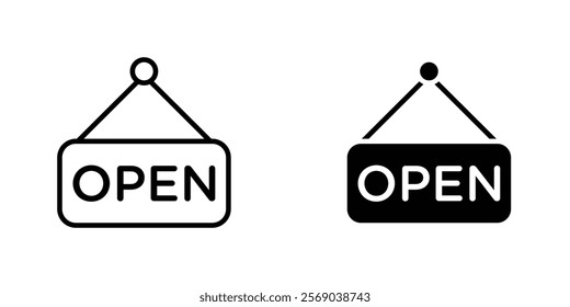 Open signs vector graphic pack