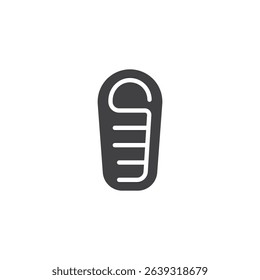 Open sleeping bag vector icon. filled flat sign for mobile concept and web design. Sleeping Bag glyph icon. Symbol, logo illustration. Vector graphics