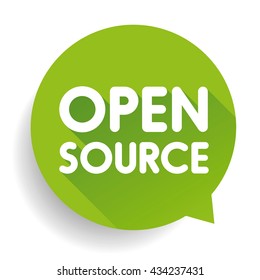 Open Source button vector
